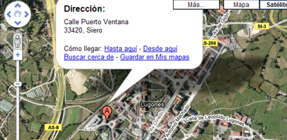 Mapa de localizacin de promocin en Lugones. Venta de pisos en Lugones